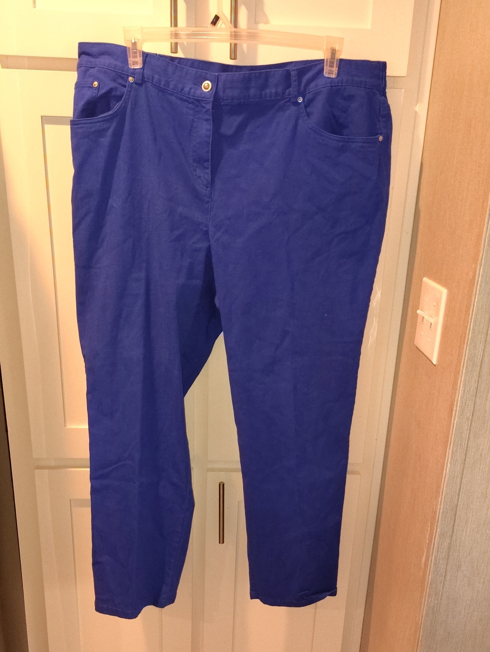 Ruby Rd. Cobalt Blue Cropped Stretch Pants